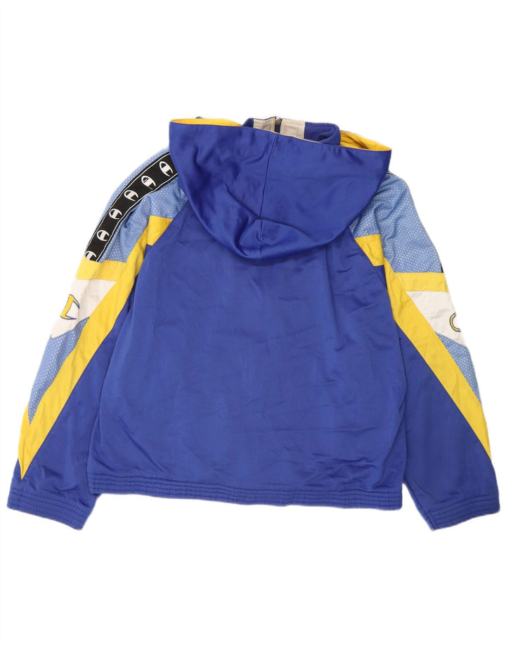 Champion Herren-Trainingsanzugoberteil mit lockerer Passform und Grafik, Größe S, Blau, Farbblock