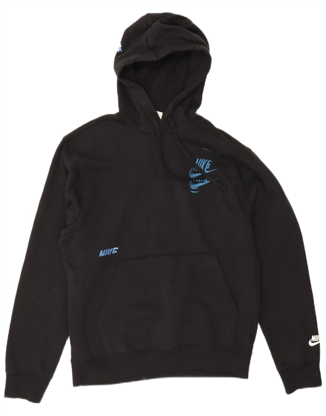 Nike Herren-Kapuzenpullover mit Grafik, Größe S, Schwarz, Baumwolle