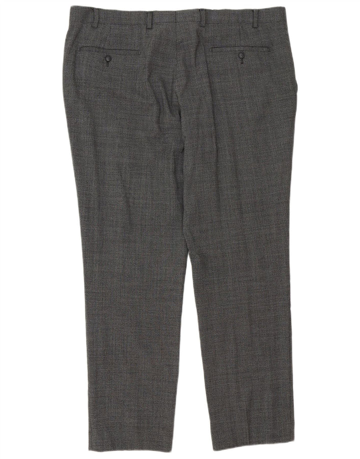 Marks & Spencer Herren-Anzughose mit schmal zulaufendem Schnitt, W40 L31, graue Wolle, klassisch