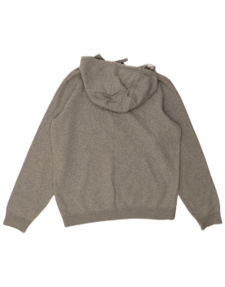 NIKE Herren-Kapuzenpullover mit Reißverschluss, mittelgrau gesprenkelte Baumwolle