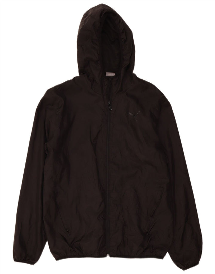 Puma Herren-Regenjacke mit Kapuze, UK 38, mittelschwarz, Polyester