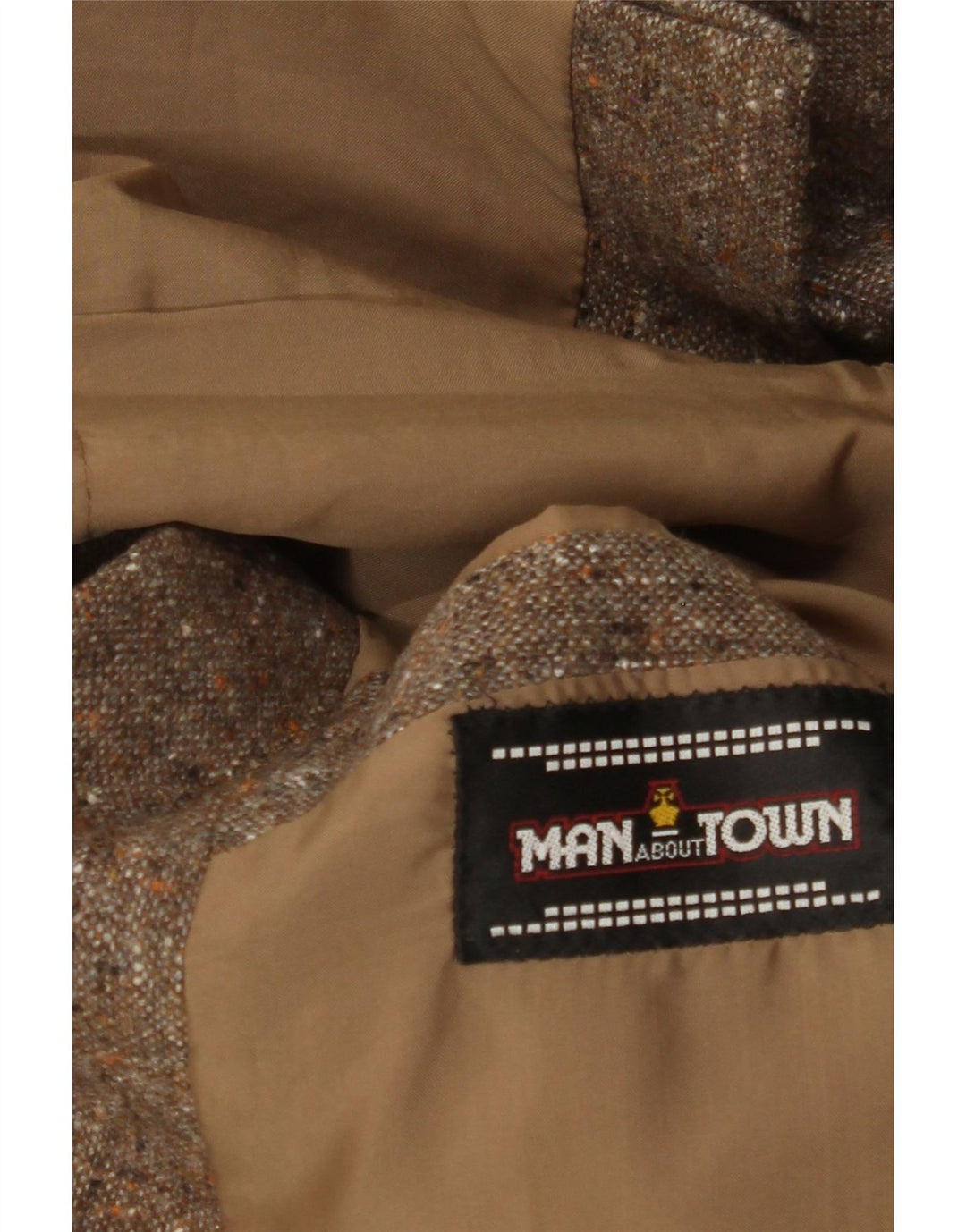 Vintage Herren 2-Knopf-Blazerjacke UK 38 Mittelbeige meliert