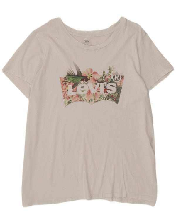 Levi's Herren T-Shirt mit Grafik, 2XL, Weiß