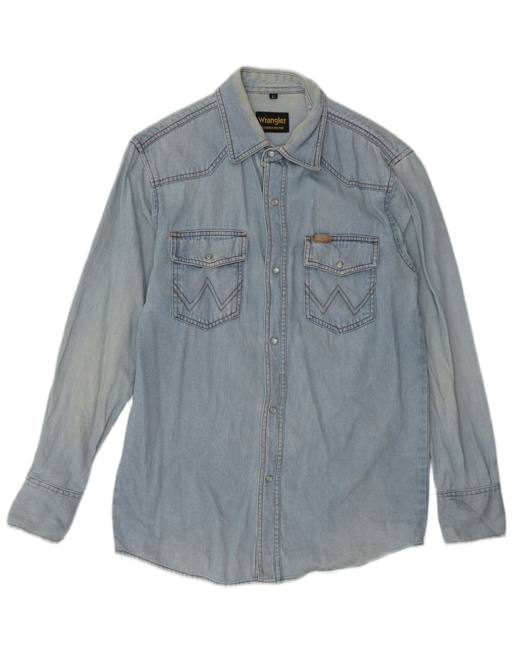 Wrangler Herren Jeanshemd XS Blaue Baumwolle