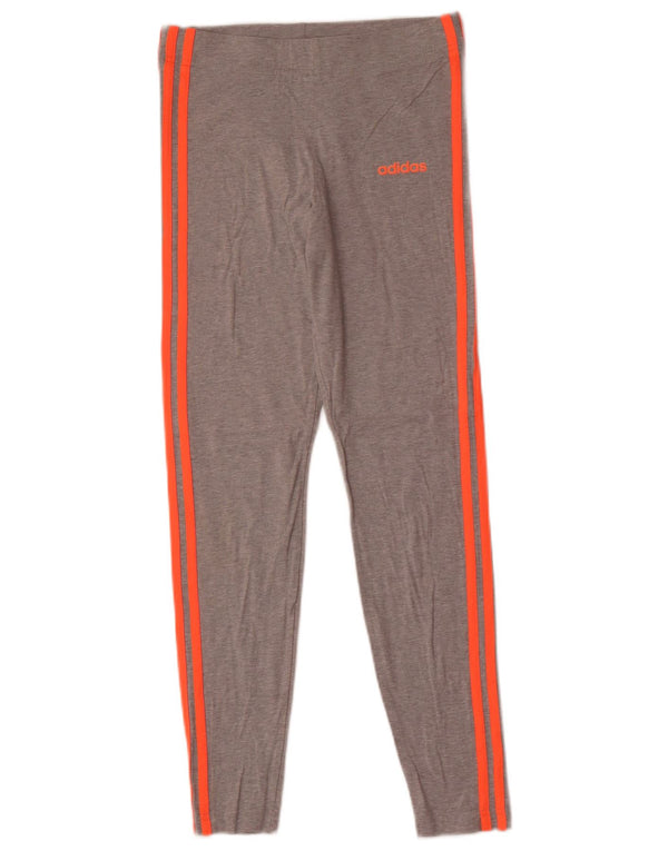 Adidas Mädchen-Leggings, 14–15 Jahre, graue Baumwolle