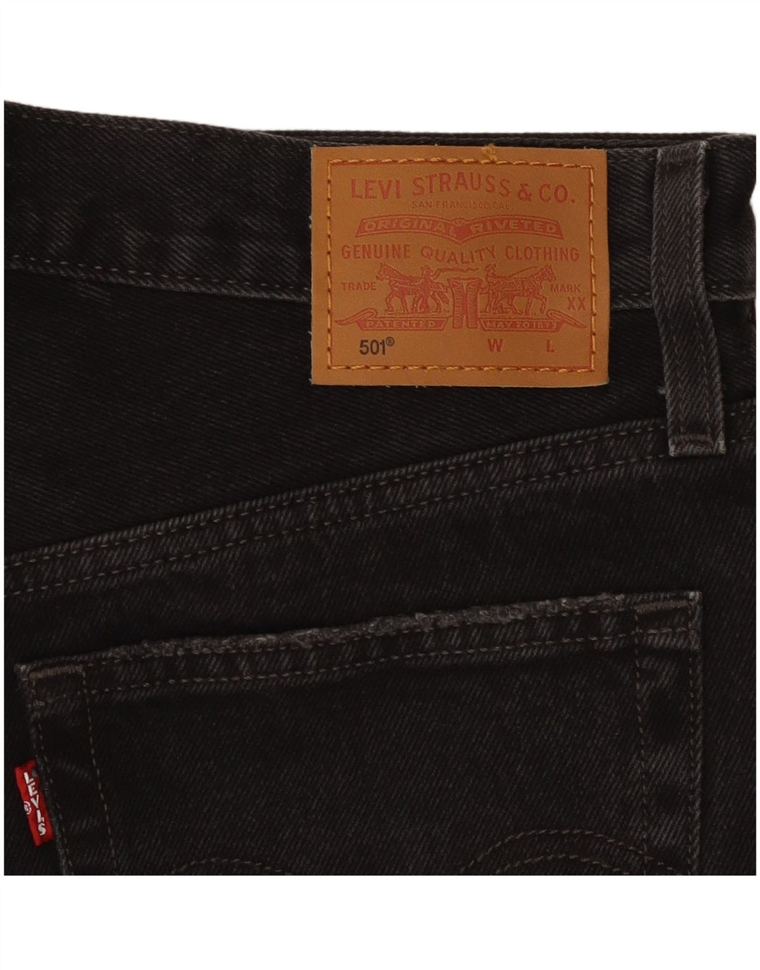 Levi's Damen 501 Distressed Denim Shorts W28 Mittelschwarz