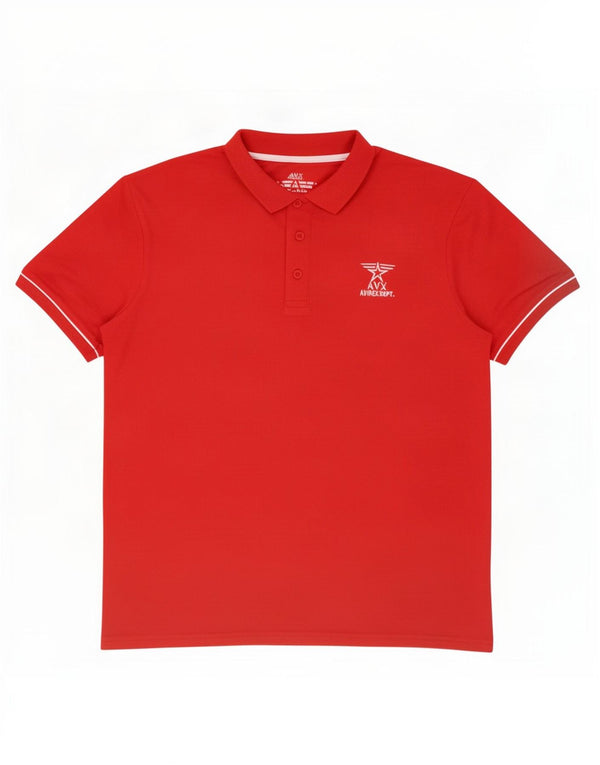Avirex Damen Poloshirt UK 18 XL Rote Baumwolle