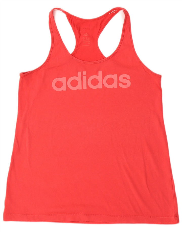 ADIDAS Damen Graphic Vest Top UK 12/14 Mittelrot