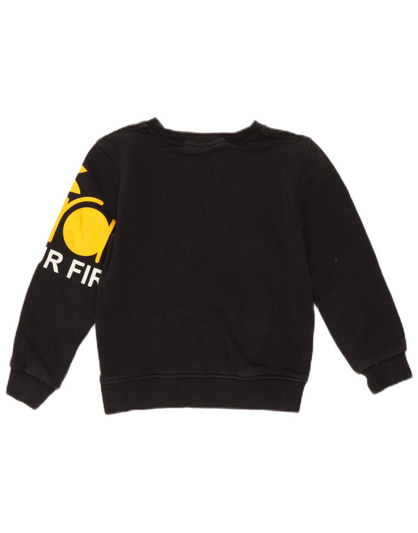 Diadora Grafik-T-Shirt für Jungen, 3–4 Jahre, schwarze Baumwolle, Sport