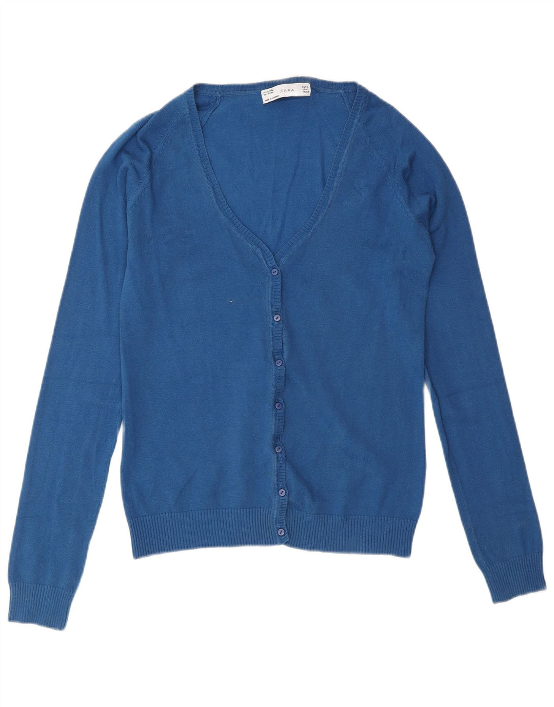 Zara Damen-Cardigan-Pullover UK 14 Large Blau
