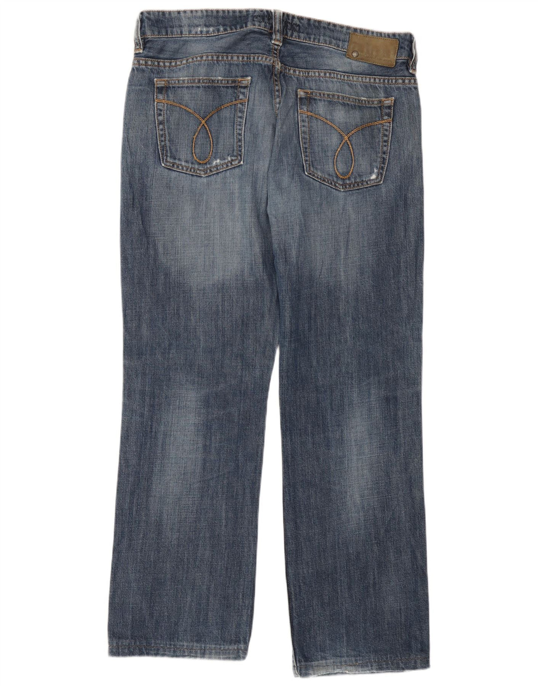 Calvin Klein Herren Distressed Straight Jeans W34 L28 Blau