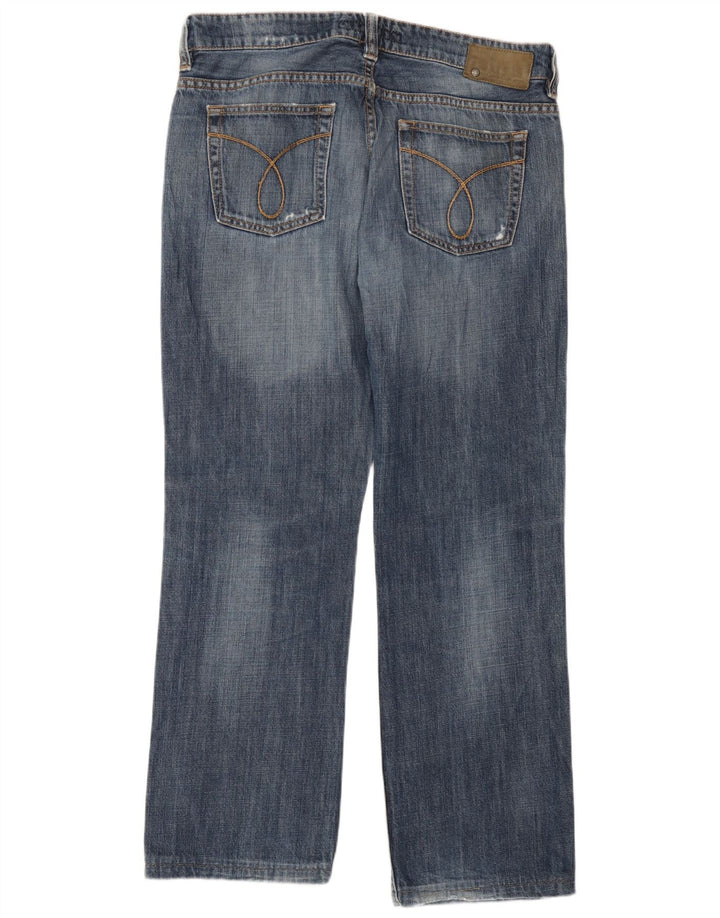 Calvin Klein Herren Distressed Straight Jeans W34 L28 Blau