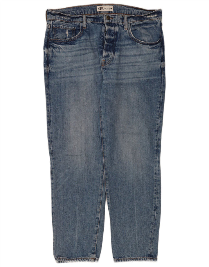 Zara Damen Straight Jeans EU 40 Medium W30 L26 Blaue Baumwolle