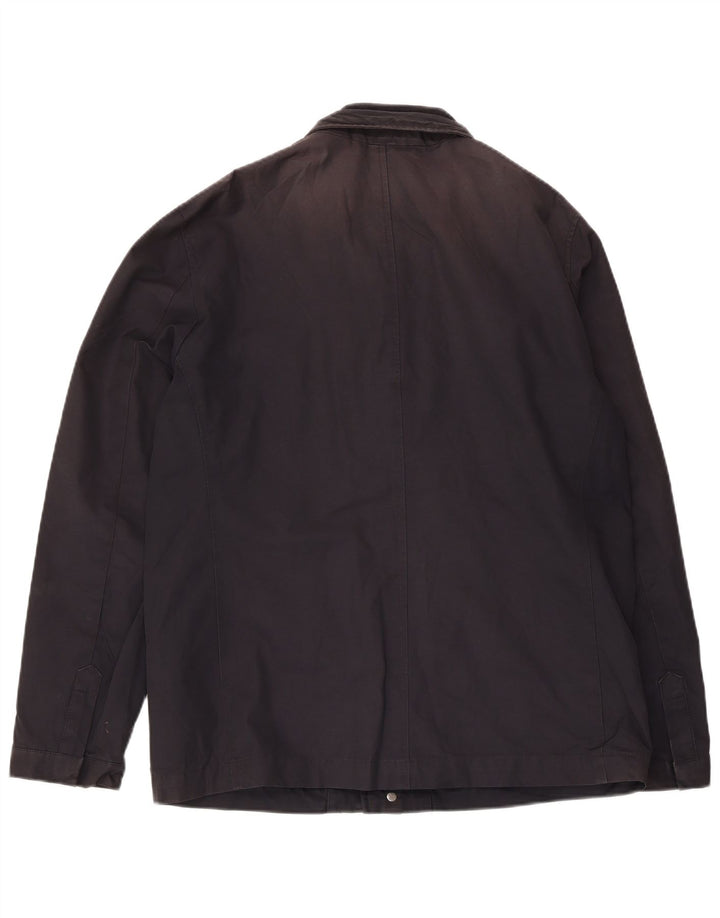 Marks & Spencer Herren Autograph Utility Jacke UK 40 Large Marineblau Baumwolle