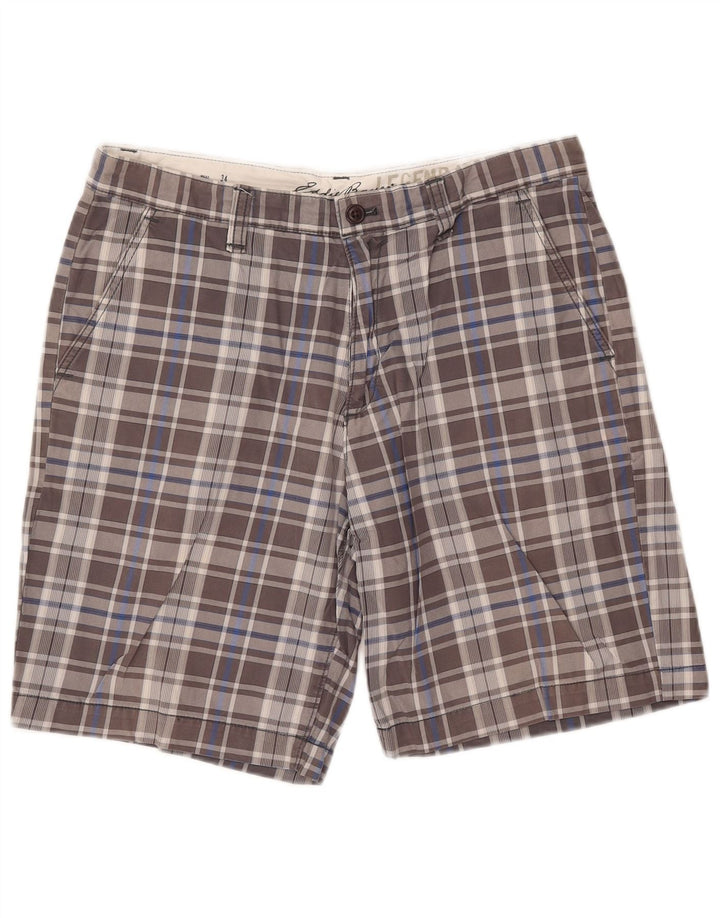 EDDIE BAUER Herren Chino-Shorts W34, groß, grau kariert