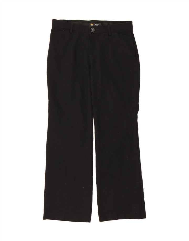 LEE Womens Mid Rise Regular Fit Casual Trousers US 8 Medium W30 L29 Black Vintage Lee and Second-Hand Lee from Messina Hembry 