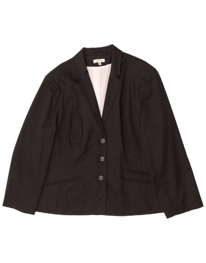 Marks & Spencer Damen Autograph 3-Knopf-Blazerjacke UK 22 3XL Schwarz