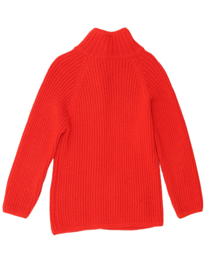 Vintage Damen Cardigan Pullover UK 10 Kleine rote Wolle