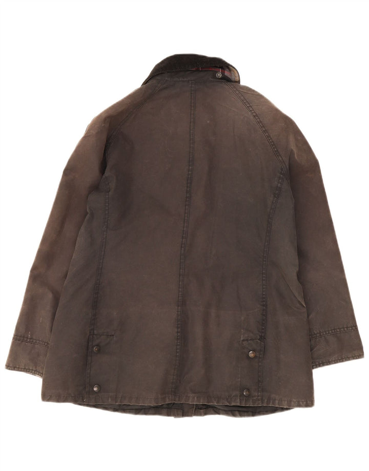 Barbour Damenjacke aus gewachster Baumwolle, UK 14, Größe L, Grau
