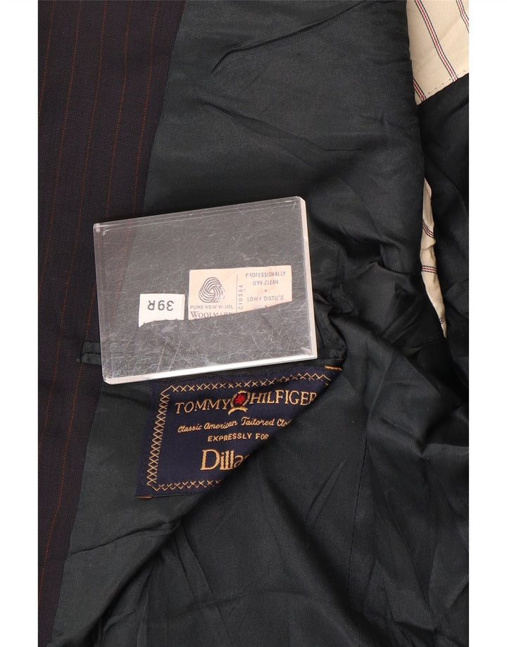 TOMMY HILFIGER Herren-Blazerjacke UK 39 Mittelmarineblauer Nadelstreifen