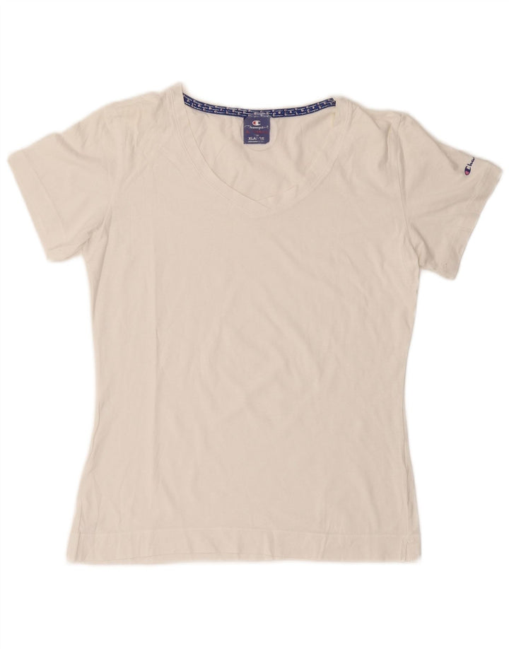 CHAMPION Damen T-Shirt Top UK 18 XL Weiß