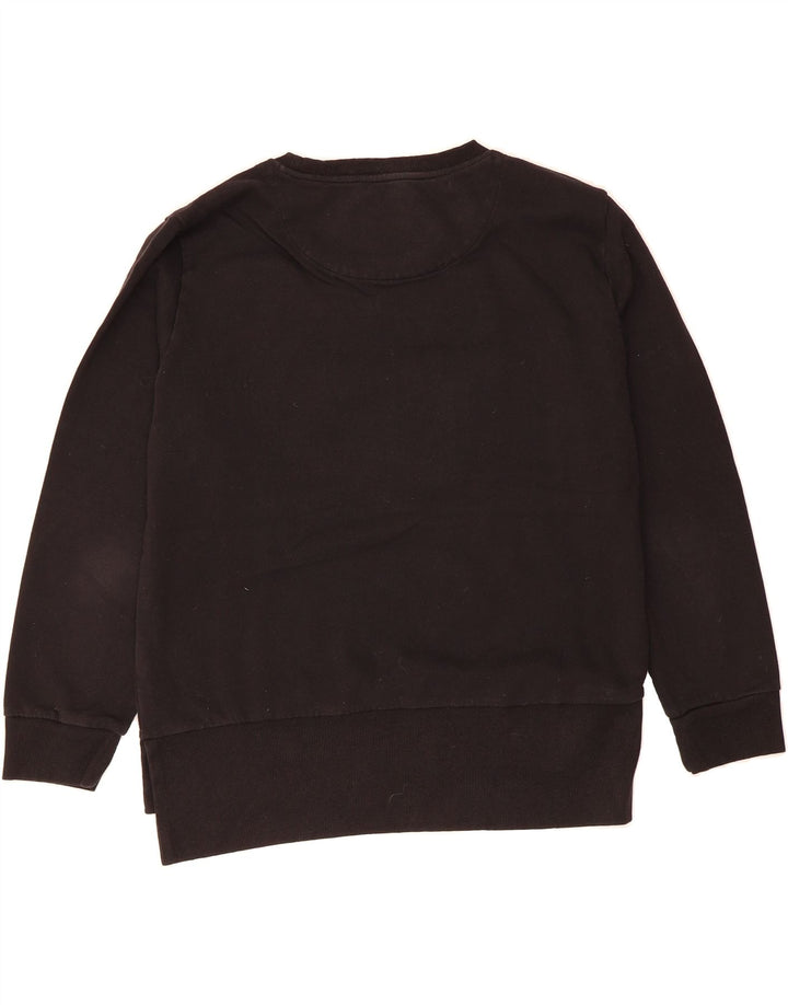 DKNY Womens Graphic Sweatshirt Jumper UK 16 Large Black Cotton Vintage Dkny and Second-Hand Dkny from Messina Hembry 