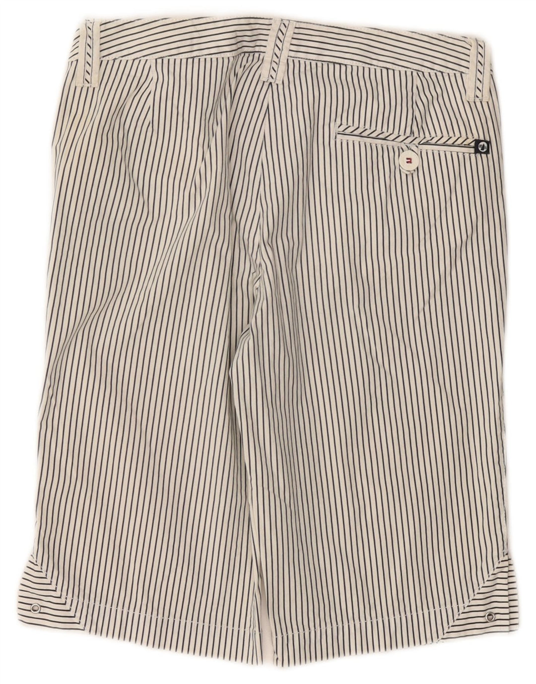Murphy & Nye Damen Bermudashorts W28 Mittelweiß gestreifte Baumwolle