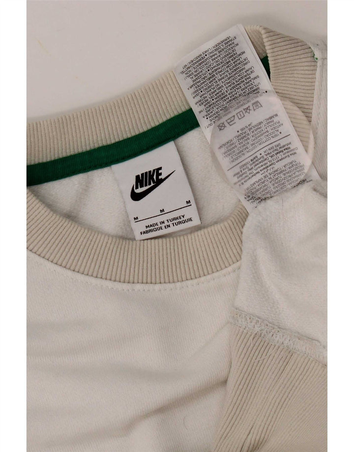 Nike Herren-Sweatshirt mit Grafik, mittelweiße Colourblock-Baumwolle