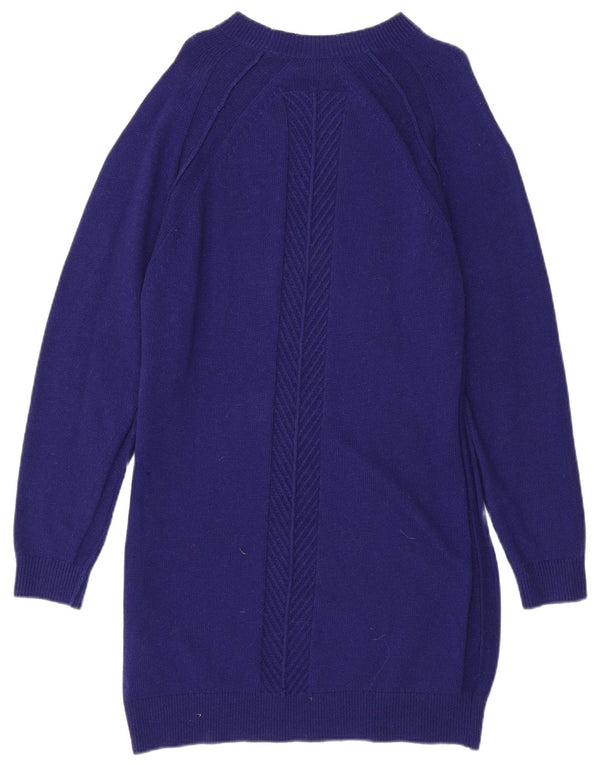 Reiss Langarm-Pulloverkleid für Damen, UK 12, mittelviolette Viskose