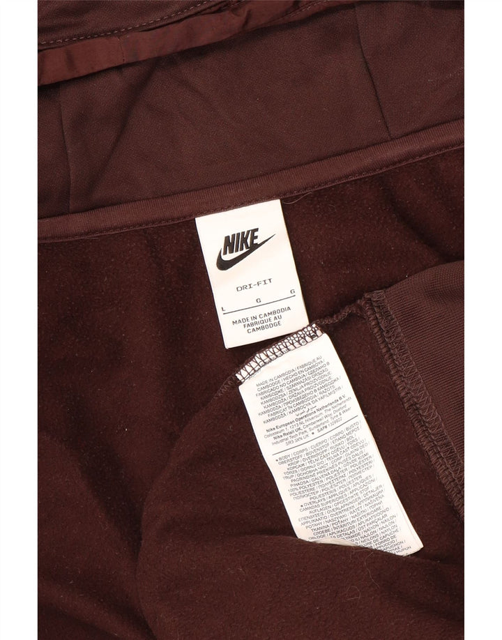 NIKE Herren Dri Fit Kapuzenpullover mit Reißverschluss, groß, braun, Polyester