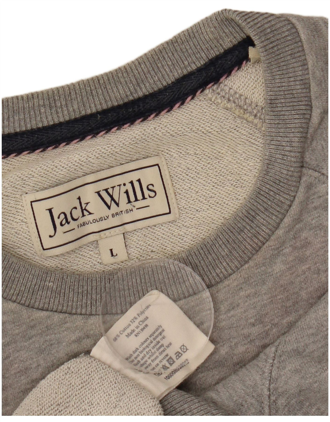 JACK WILLS Herren-Sweatshirt mit Grafik, groß, graue Baumwolle