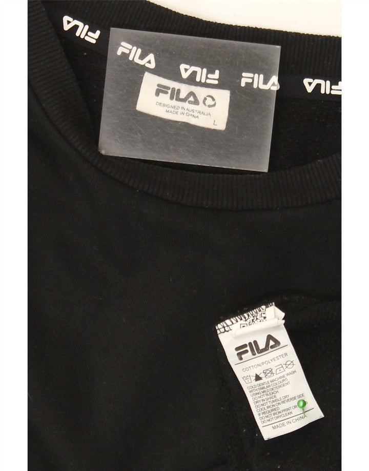 Fila Herren Sweatshirt Pullover Große schwarze Baumwolle
