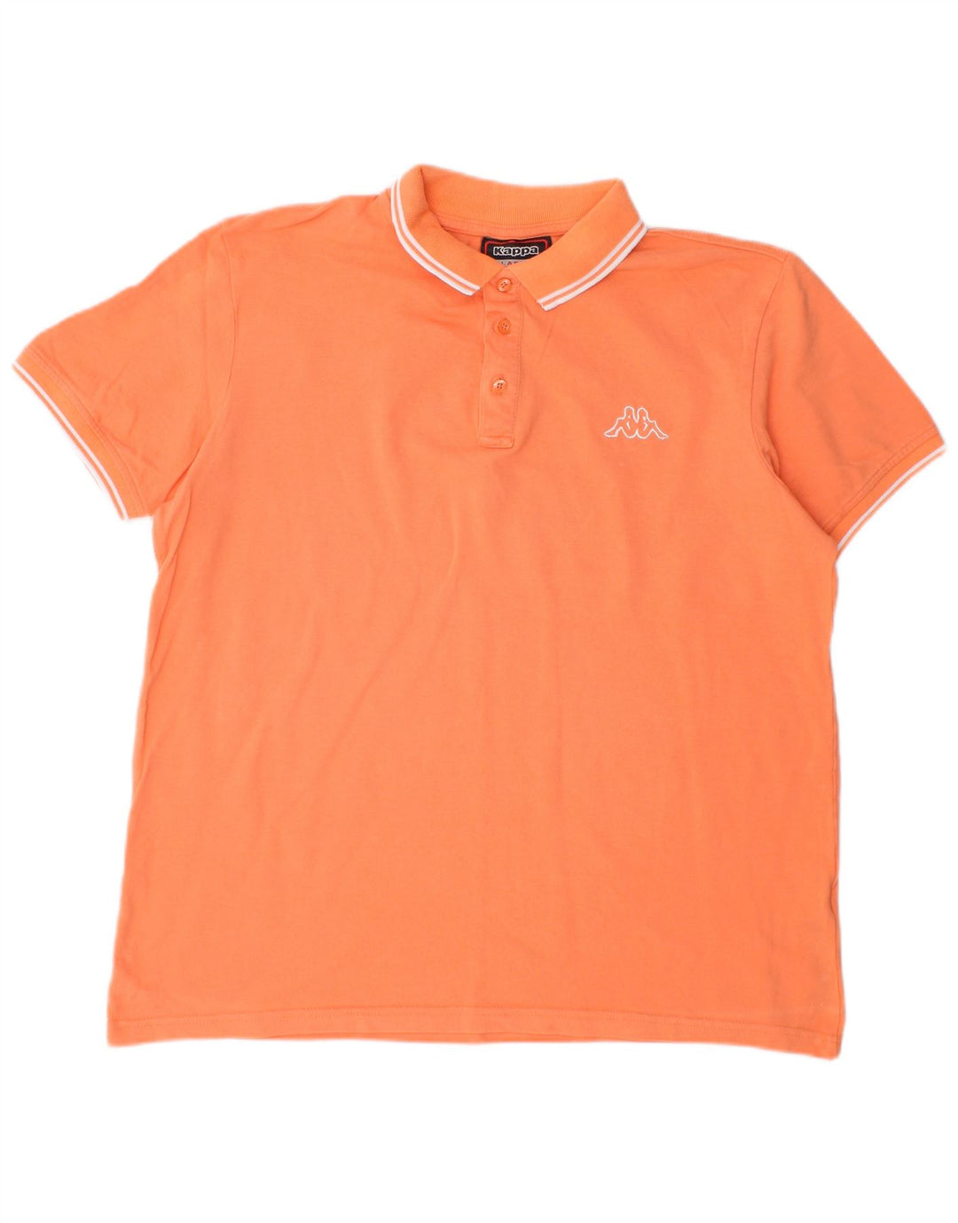 Kappa Herren Poloshirt Large Orange Baumwolle