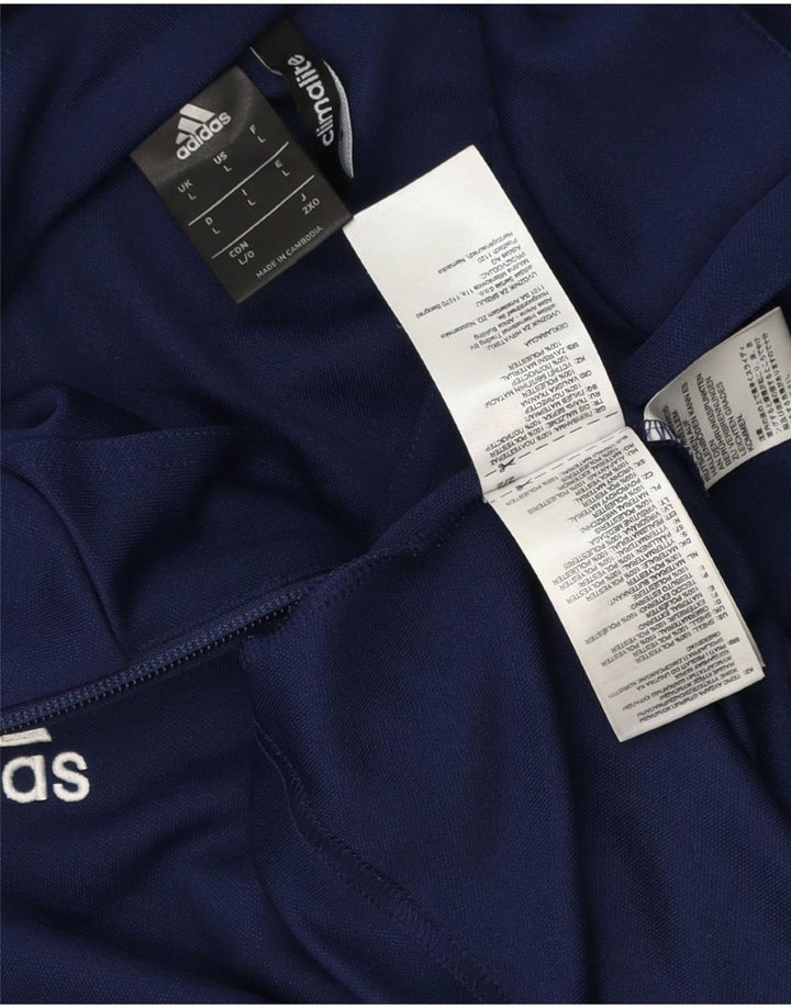 Adidas Herren Climalite Zip Neck Pullover Trainingsanzug Top Large Marineblau