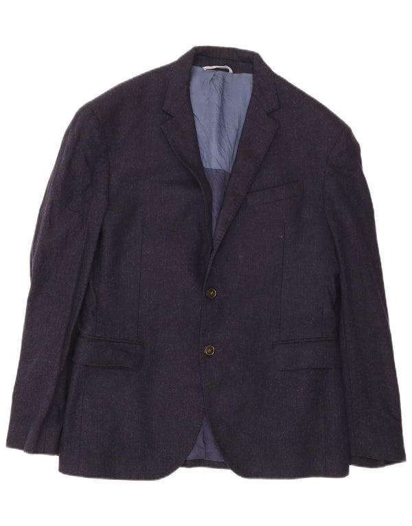 Tommy Hilfiger Herren-Blazer mit 2 Knöpfen, IT 50, große marineblaue Wolle