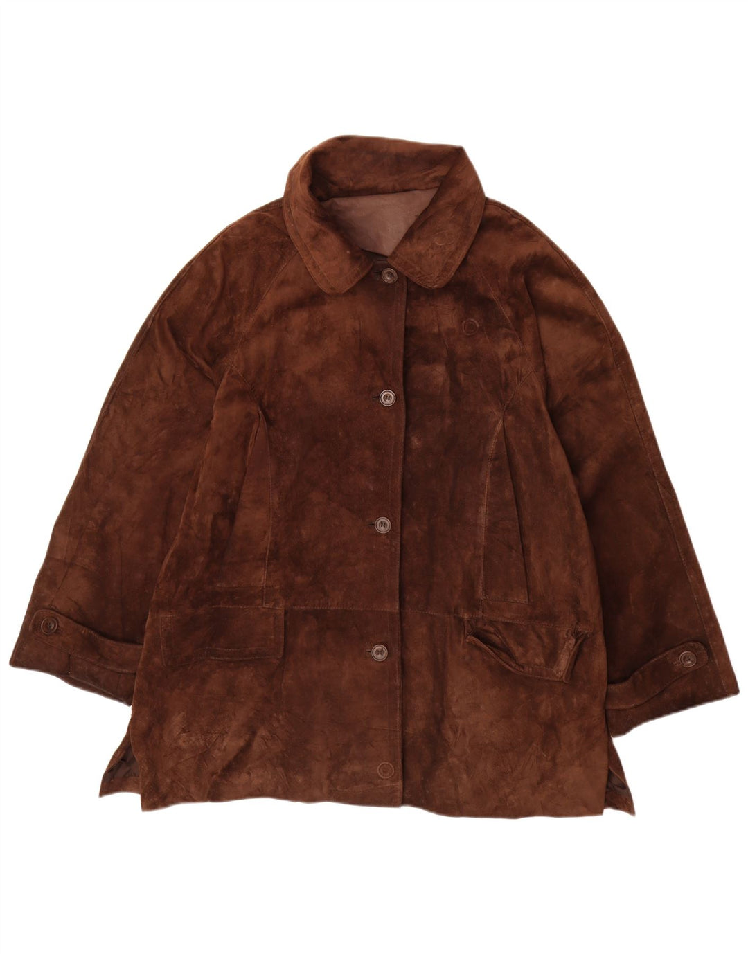 Conbipel Damen Wildlederjacke IT 46 Großes braunes Leder