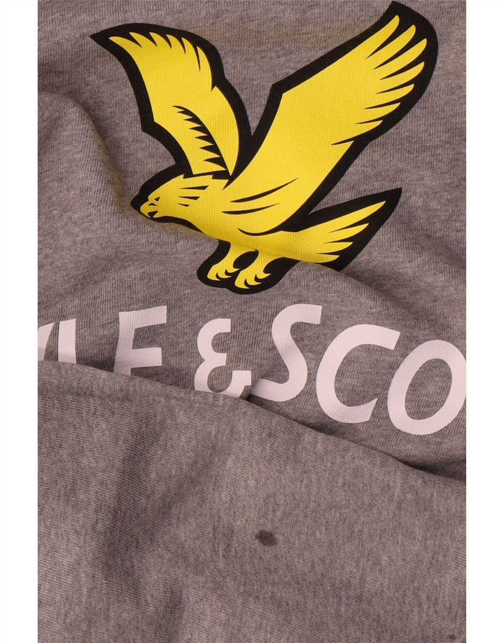 Lyle & Scott Grafik-Sweatshirt für Jungen, 12–13 Jahre, grau gefleckt