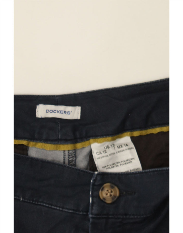 DOCKERS Womens Chino Shorts US 12 Large W34  Navy Blue Cotton Vintage Dockers and Second-Hand Dockers from Messina Hembry 