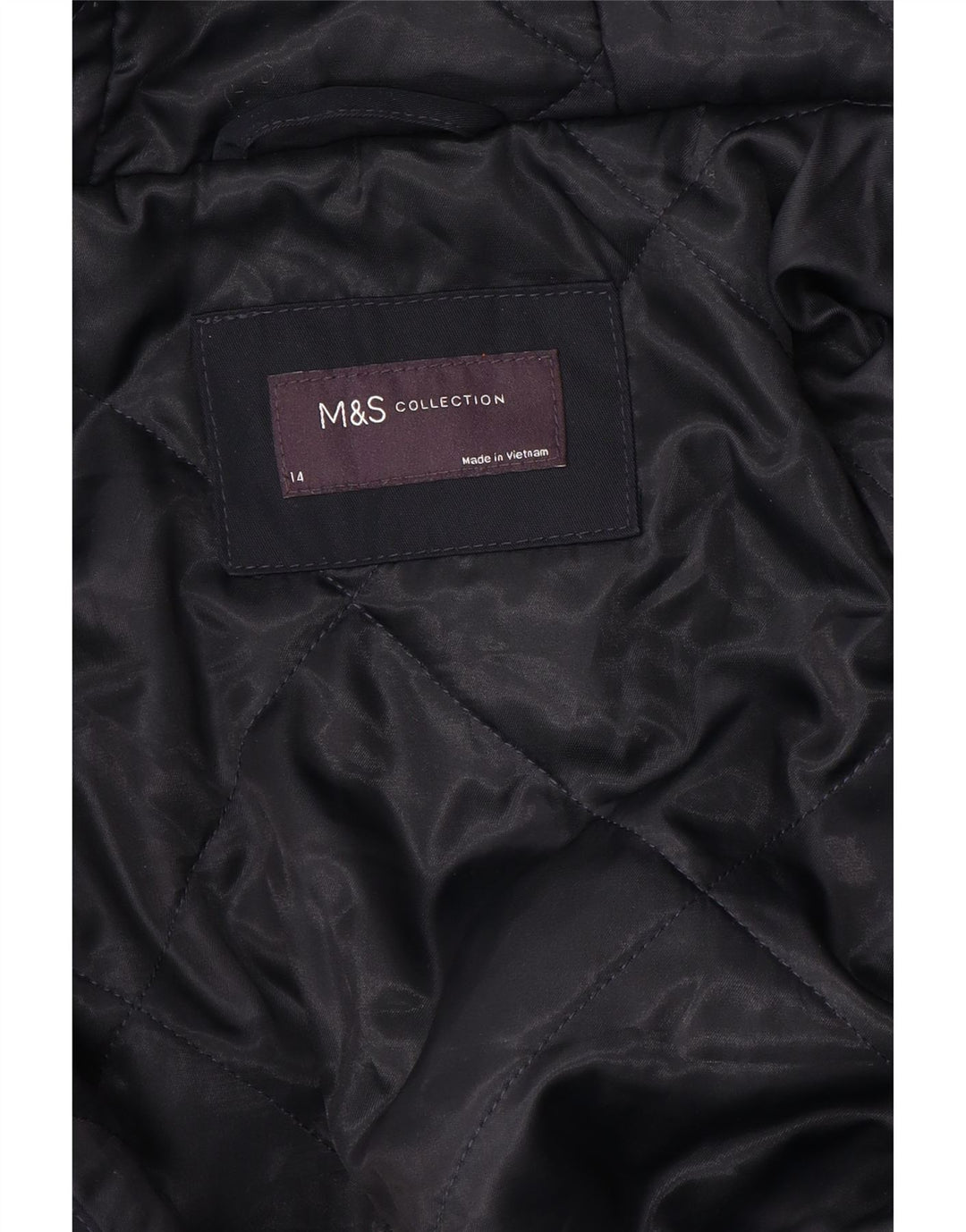 Marks & Spencer Damen-Windbreaker-Mantel mit Kapuze, Gr. 14, mittleres Marineblau