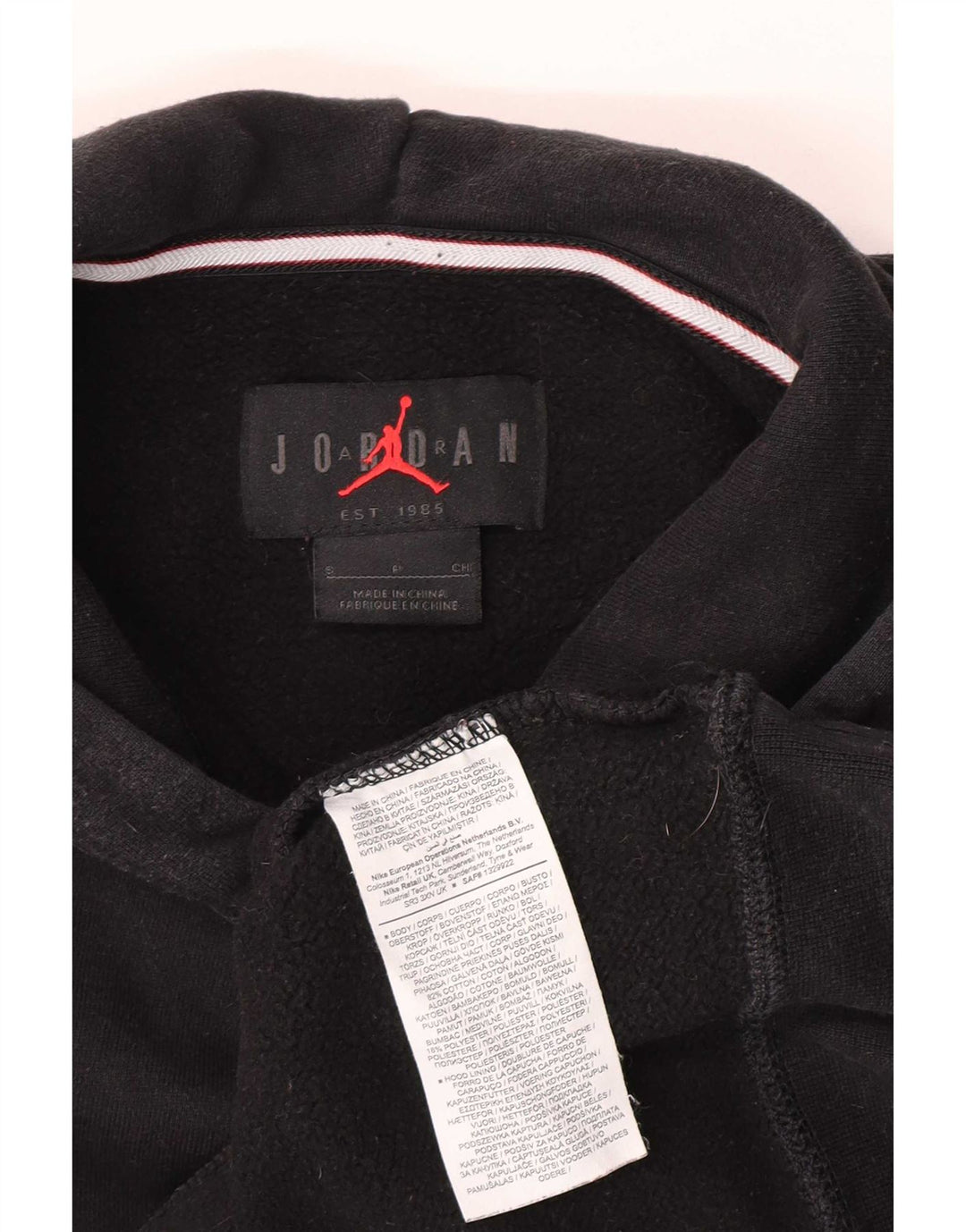 Jordan Herren Air Hoodie Pullover Kleine schwarze Baumwolle
