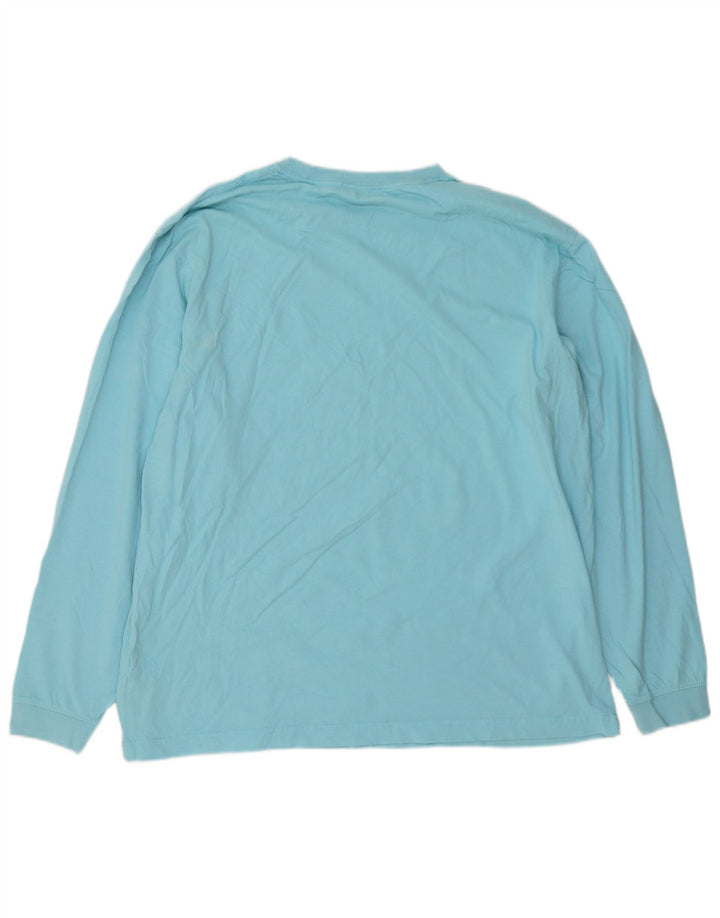 L.L.Bean Herren-Top, langärmelig, groß, aus blauer Baumwolle