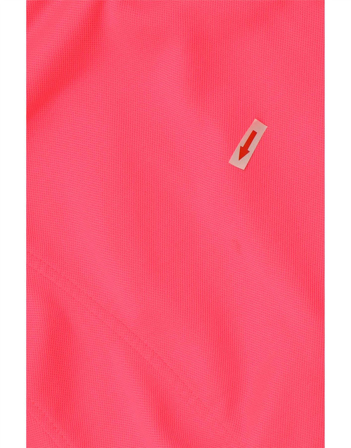 Zara Damen Crop Oversized Zip Hoodie Pullover UK 14 Mittelrosa Polyester
