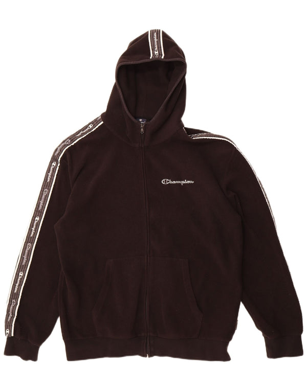 Champion Herren-Fleecejacke mit grafischer Kapuze, UK 42, XL, Schwarz
