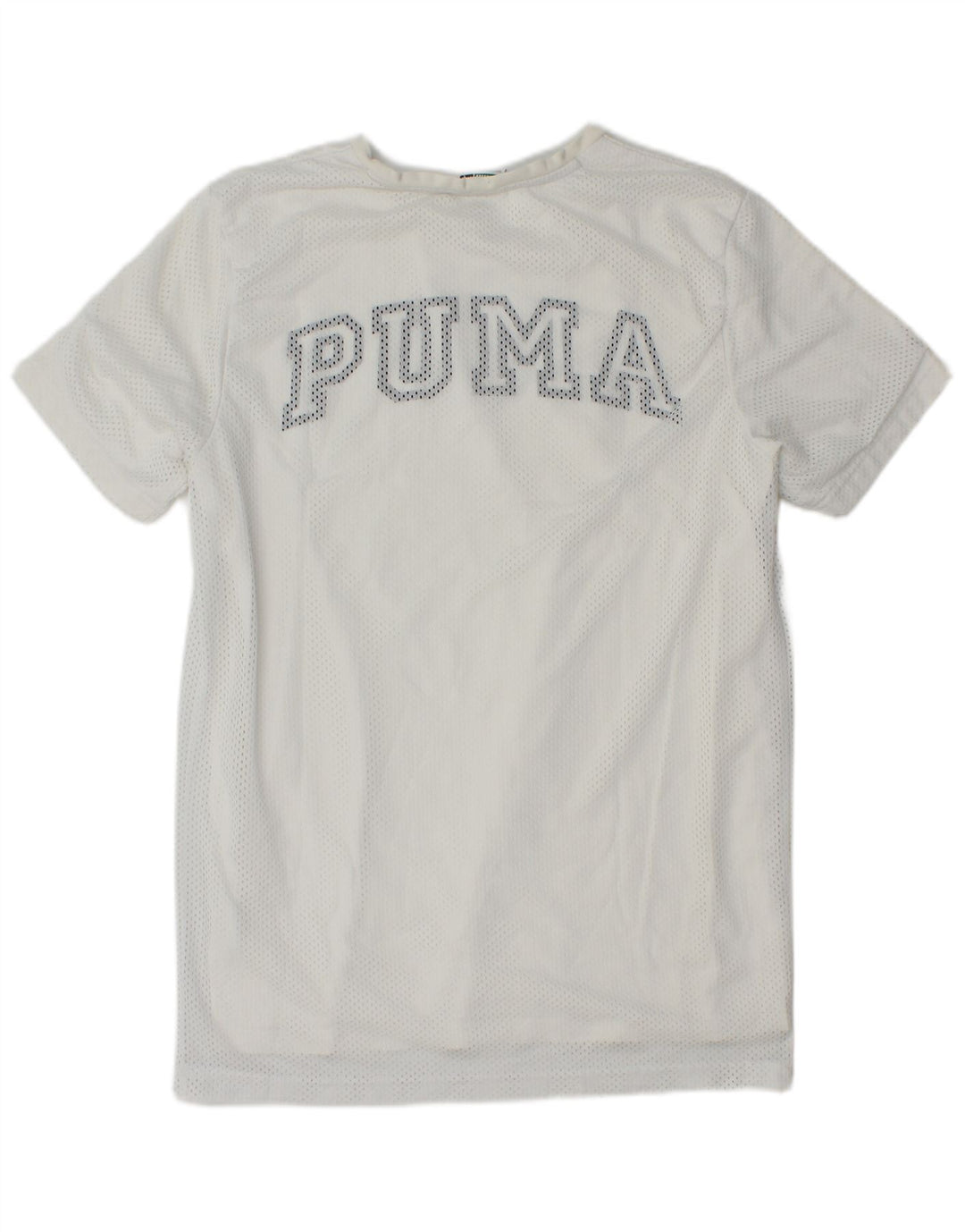 Puma Herren Grafik T-Shirt Top Small Weiß Polyester