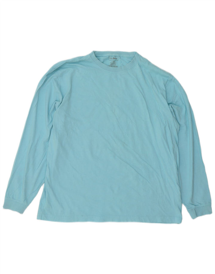 L.L.Bean Herren-Top, langärmelig, groß, aus blauer Baumwolle