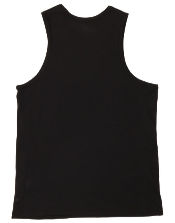 Nike Herren Dri Fit Grafik-Weste-Oberteil, Mittelschwarzes Polyester