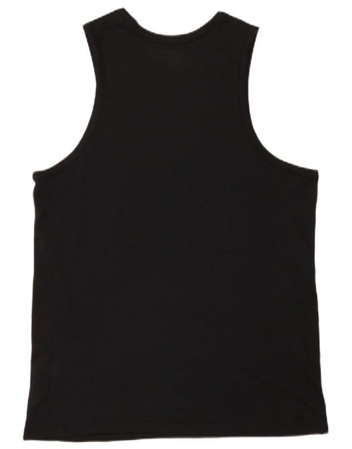 Nike Herren Dri Fit Grafik-Weste-Oberteil, Mittelschwarzes Polyester