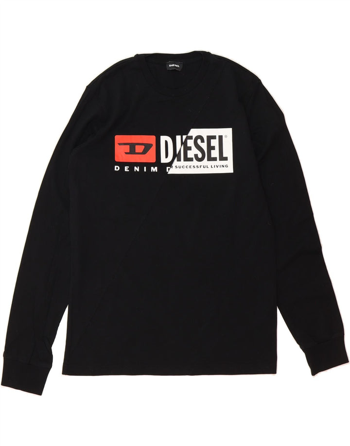 DIESEL Mens Graphic Top Long Sleeve Medium Black Cotton Vintage Diesel and Second-Hand Diesel from Messina Hembry 