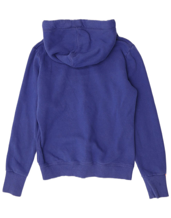 Superdry Damen Kapuzenpullover UK 16 Large Blau Baumwolle