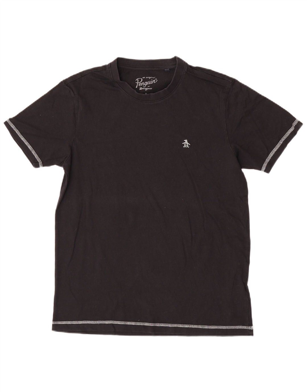 Penguin Herren T-Shirt Top Medium Schwarz Baumwolle